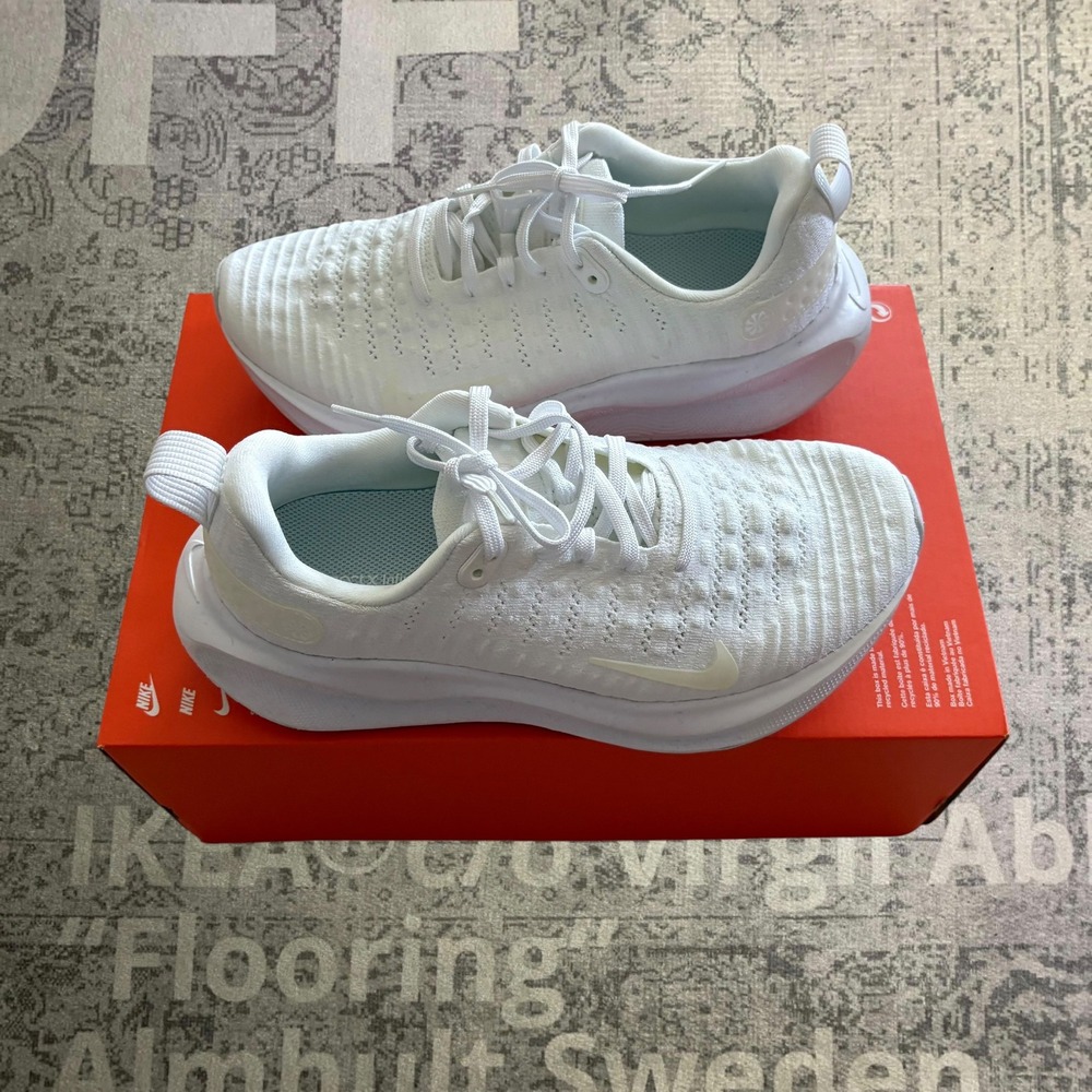 Nike ReactX Infinity Run 4 Mens 9.5 Womens 11 White Running Shoes FN0881-100 NEW